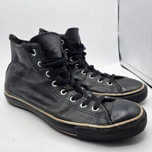 Converse All Star Leather Hi Top Mens Size 11 Black Casual Sneakers Athletic